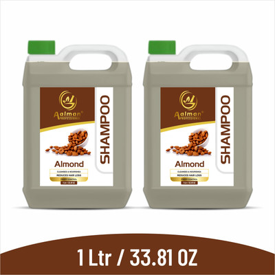 Aalman Professional Almond Shampoo - With Almond-Vita Complex & Milk Extracts (1 2-Bottal)(2 L)