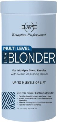 Keraglam Professional Multi Level Hair Blonder (Upto 9 Level of Lift)(500 ml)