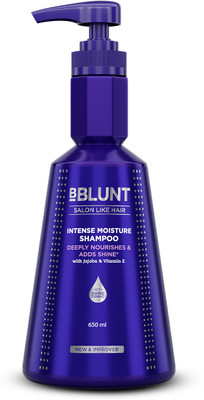 BBlunt Intense Moisture Shampoo with Jojoba and Vitamin E for Dry & Frizzy Hair(650 ml)