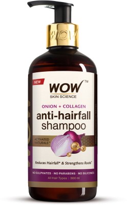 WOW SKIN SCIENCE Onion & Collagen Anti-Hairfall Shampoo | New & Improved Formulation(300 ml)