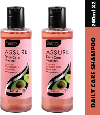 ASSURE Daily Care Shampoo Enriched with Avocado & Rosemary combo set of 2 item(400 ml)