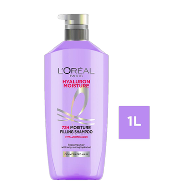 L'Oréal Paris Hyaluron Moisture 72H Moisture Filling Shampoo | For Dull & Dehydrated Hair(1 L)