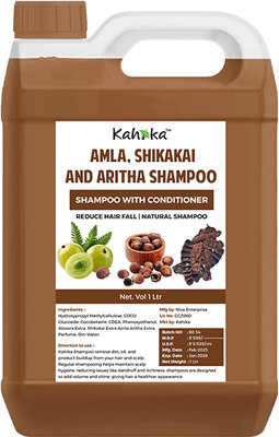 Kahika Shikakai, Areetha and Amla Hair Shampoo with Conditioner 1 ltr(1000 ml)