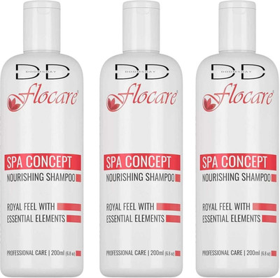 FLORENTHA FLOCARE SPA CONCEPT NOURISHING SHAMPOO FOR ROYAL FEEL HAIRS PACK OF 200ml x 3(600 ml)
