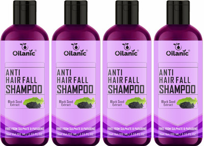 Oilanic Anti - Hair Fall Shampoo ( With Black Seed Extract ) Combo Pack Of 4 ( 400 ml )(400 ml)