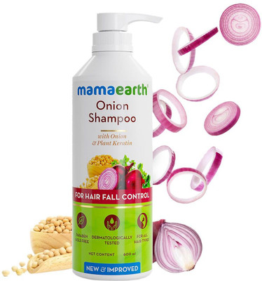 Mamaearth Onion Shampoo for Growth & Hair Fall Control with Onion & Plant Keratin(600 ml)