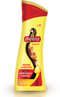 Meera Strong and Healthy Shampoo, With Goodness Of Kunkudukai and Badam(180 ml)