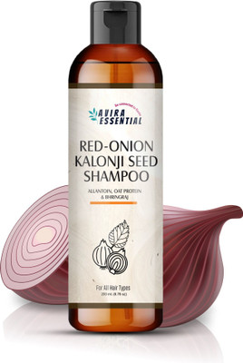Avira Essential Red-Onion Kalonji Shampoo For Dandruff, Lice & Split Ends| Organic hair Cleanser(200 ml)