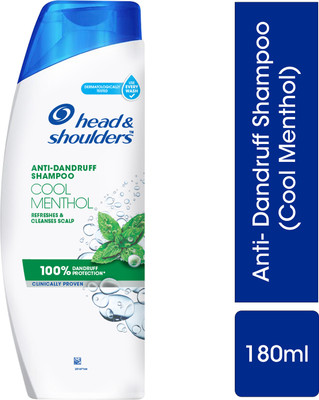 HEAD & SHOULDERS Cool Menthol Anti-Dandruff Shampoo for Scalp Protection(180 ml)