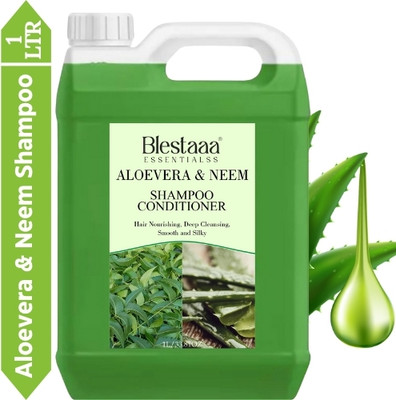 blestaaa essentialss NEEM WITH ALOVERA SHAMPOO FOR ANTI DNADURUFF AND SHIN HAIR FOR WOMEN.(1 L)