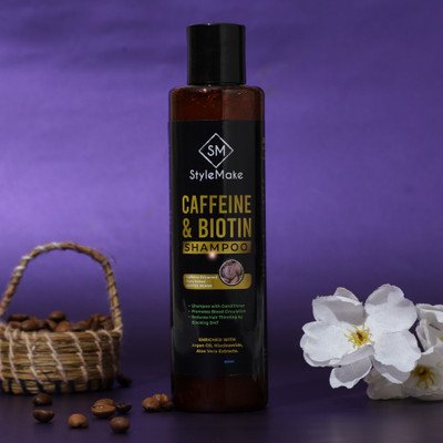 stylemake Caffeine & Biotin Shampoo | DHT Blocker with Conditioner | Sulphate,Paraben Free(200 ml)