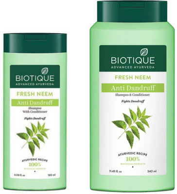 BIOTIQUE Fresh Neem 340Ml & Fresh Neem 180Ml Shampoo (Pack Of 2)(520 ml)
