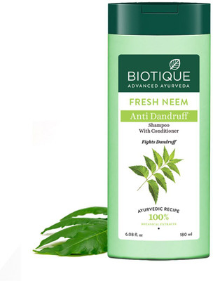 BIOTIQUE Fresh Neem Anti Dandruff Shampoo & Conditioner | Controls Dandruff & Dryness(180 ml)
