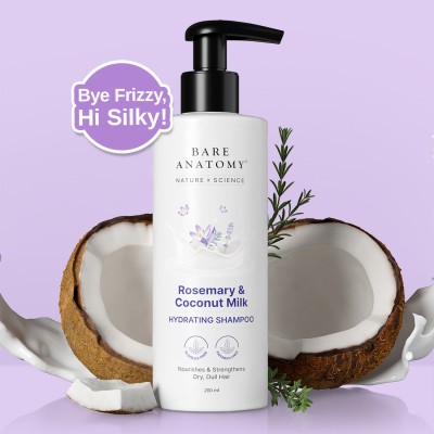 BARE ANATOMY Hydrating Shampoo with Rosemary & Coconut Milk for Smooth & Silky Hair(200 ml)