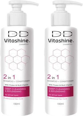 DOOMSDAY VITASHINE 2 IN 1 SHAMPOO + CONDITIONER FOR SHINY HAIRS PACK OF 100ml x 2(200 ml)