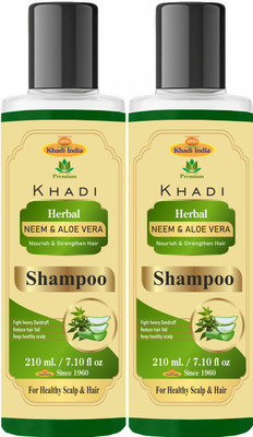 Premium Khadi Natural Neem & Aloevera Shampoo(420 ml)