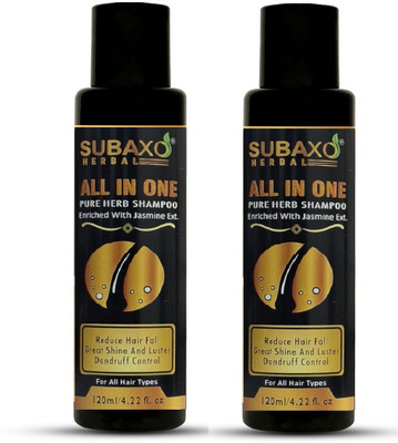Subaxo HERBAL ALL IN ONE PURE HERB SHAMPOO 2 PC EACH OF 100 ML(200 ml)