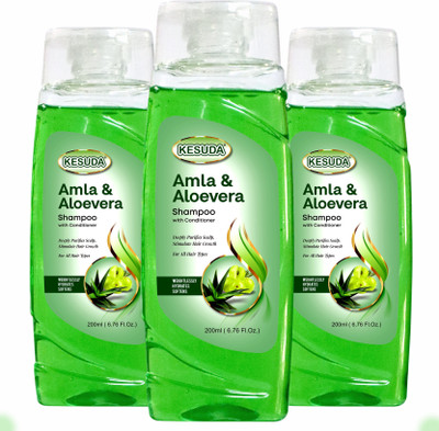 KESUDA Amla And Alovera Shampoo for Anti hairfall and Anti-dandruff(600 ml)