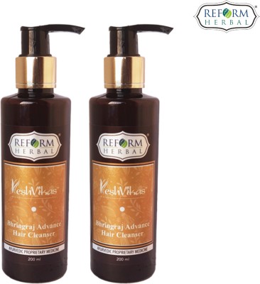 REFORM HERBAL Bhringraj Anti Hair Fall Hair Wash Shampoo Pack Of 2(400 ml)