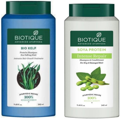 BIOTIQUE Soya Protein & Ocean Kelp Shampoo 340Ml (Set 2)(680 ml)