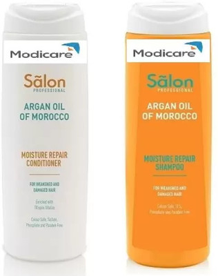 Modicare Modi-Salon Morocco Shampoo Or Conditioner 200ML Each +puff free (Set Of 3)2(200 ml)