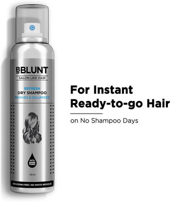 BBlunt Refresh Dry Shampoo to Instantly Refresh & Add Volume | Benzene-Free| No Residue(150 ml)