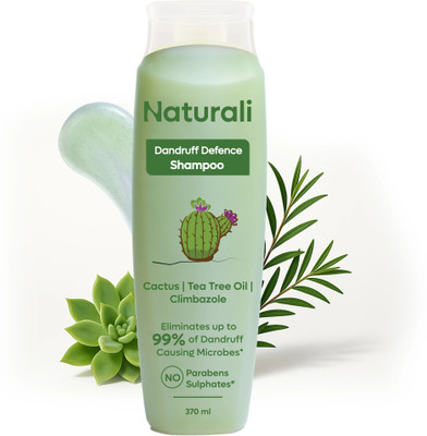Naturali Shampoo For Dandruff | Tea Tree Oil | Sulphate & Paraben Free | For Oily Scalp(370 ml)