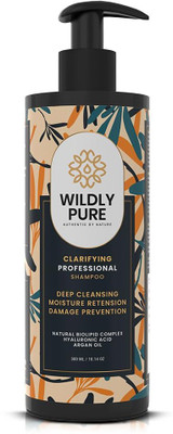 Wildly Pure Clarifying Shampoo for Build Up| Non-drying| Reverses Hard Water, Metal Damage(300 ml)