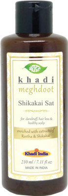 KHADI MEGHDOOT Shikakai Sat Shampoo with Extract of Amla for Dandruff, Hair Loss and Healthy Scalp -210 ml(210 ml)