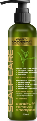 KEYA SETH AROMATHERAPY Scalp care Dandruff Removal Shampoo with Salicylic Acid, Tea Tree,Eucalyptus Oil(200 ml)