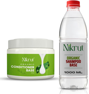 Nikrut Organic Pure & Natural Shampoo Base Transparent/Conditioner Base (Combo Kit)(2 Items in the set)