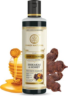 KHADI NATURAL Shikakai & Honey Shampoo SLS & Paraben Free(210 ml)
