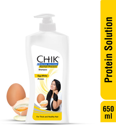 Chik Protein Solutions Hair Fall Prevent Shampoo, With Egg White Protein(650 ml)