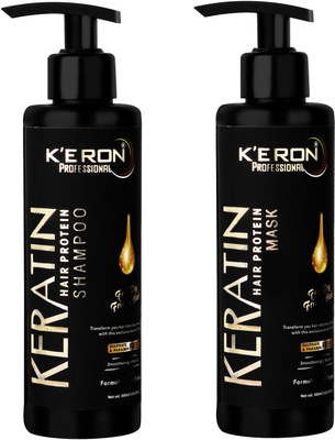 K'ERON Professional Keratin Protein Sulphate Free Shampoo & Mask Combo Pack(300ml Each)(600 ml)