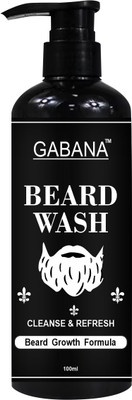 GABANA Beard Wash with Nutmeg Oil For Soft & Frizz-Free Beard 100ML Pack of 1(100 ml)