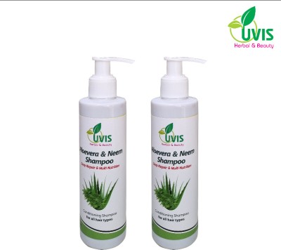 UVIS Herbal & Beauty Aloevera & Neem Shampoo (Pack of 2) Nourishing Hair Care for Strength and Shine(400 ml)