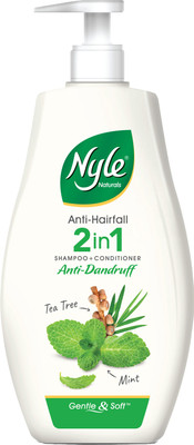 Nyle Anti Dandruff 2 In 1 Shampoo + Conditioner, With Tea Tree & Mint(400 ml)