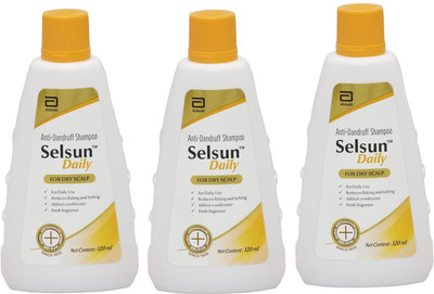 Selsun Daily Anti-Dandruff Shampoo_120ml ( pack of 3 )(360 ml)