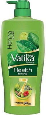 Dabur Vatika Health Shampoo - 340ml | With 7 natural ingredients(640 ml)