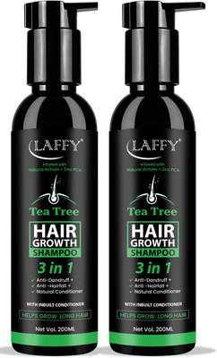 LAFFY Tea Tree 3 in 1 Hair Growth Shampoo with Natural Actives & Zinc PCA(400 ml)