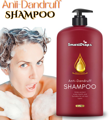 smartdrops Anti-Dandruff Shampoo For Scalp Cleansing Softening & Silkening Hair Pack 1(1000 ml)
