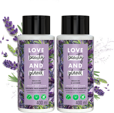 Love Beauty And Planet Argan Oil and Lavender Sulfate Free Smooth and Serene Shampoo|| 400ml(400 ml)