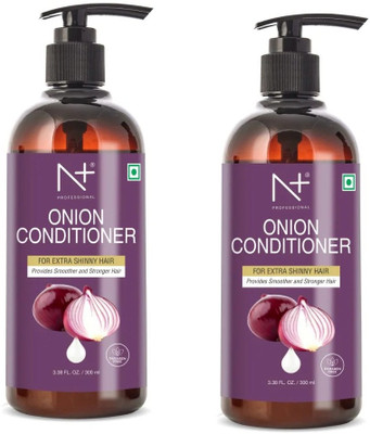 N PLUS PROFESSIONAL Onion Conditioner for Extra Shiny Hair 300ml Pack of 2(600 ml)