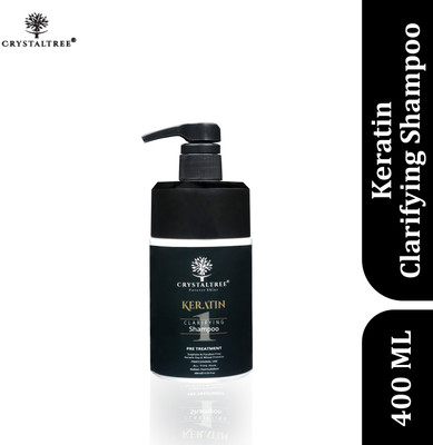 CRYSTALTREE Keratin Clarifying Shampoo Deep Cleansing Formula for Pre-Treatment 400 Ml(400 ml)