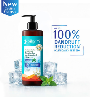 Pilgrim Australian Tea Tree Anti-Dandruff Shampoo With Cooling Menthol For Itchy Scalp(400 ml)