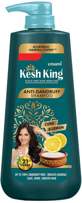 Kesh King Ayurvedic Anti-Dandruff Shampoo| Soothes itchy scalp | 21 herbs, curd & lemon(600 ml)