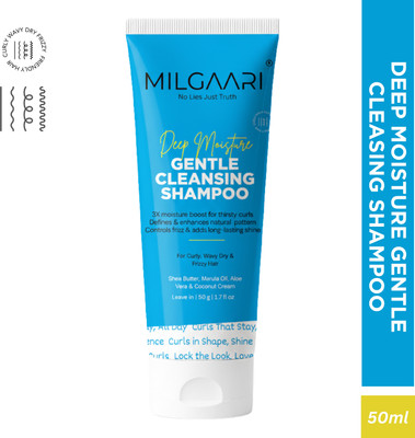 milgaari Deep Moisture Gentle Cleansing Shampoo for Curly, Wavy & Dry Straight Frizzy(50 ml)