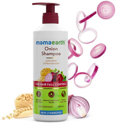 Mamaearth Shampoo for Hair Growth & Hair Fall Control, with Onion Oil & Plant Keratin(400 ml)