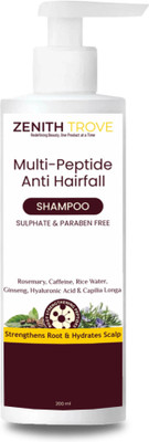 Zenith Trove Multi Peptide Anti Hairfall Shampoo with Rice Water , Rosemary & Caffeine(200 ml)