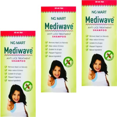 NG MART MEDIWAVE ANTI-LICE SHAMPOO FOR ICHING, SCALP LICE CLEANING PACK OF - 50ml x 3(150 ml)